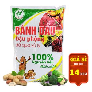 Bánh Dầu Đậu Phộng GreenHome, Bao 1kg, Phân Bón Hữu Cơ Hàm Lượng Đạm Cao, Chuyên Hoa, Rau, Củ, Quả