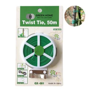 Dây Buộc Cành, Dài 50m, Kẽm Bọc Nhựa, Tích Hợp Đầu Cắt Tiện Lợi, Cố Định Thân Cây, Làm Giàn Leo