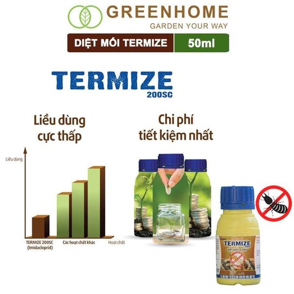 Thuốc Diệt Mối Tận Gốc Termize 200SC, Chai 50ml, Sinh Học Thế Hệ Mới, An Toàn, Không Mùi, Diệt Cả Đàn