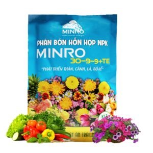 Phân NPK 30-9-9 +TE, Minro, Bao 200gr, Phát Triển Nhanh Thân, Cành, Lá, Bộ Rễ Trên Kiểng, Cây Ăn Trái, Củ, Quả