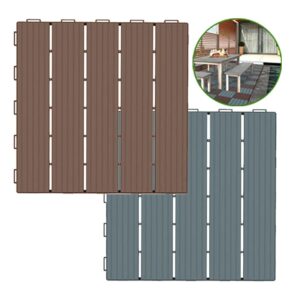 Vỉ Nhựa Lót Sàn, Catleza, D30xR30cm, Độ Bền 5 Năm, Dễ Lắp Đặt, Trang Trí Ban Công, Sân Vườn, Hồ Bơi