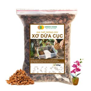 Xơ Dừa Cục, Bao 400gr, Giá Thể Đã Qua Xử Lý, Size 1-2cm, Viên Đều Đẹp, Sạch Khuẩn, Trồng Kiểng Lá, Lan