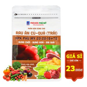 Phân Bón Rau Củ Quả, NPK Phú Mỹ, Gói 500gr, Sung Chồi, Bung Hoa, Sai Quả, Năng Suất Cao, Hạn Chế Rụng Trái Non