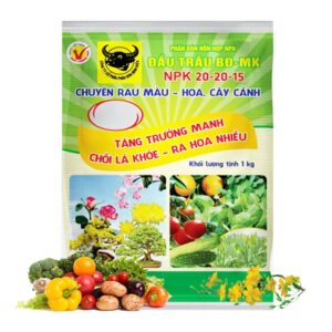 Phân Bón NPK 20-20-15, Greenhome, Gói 1KG, Chuyên Rau Màu - Hoa, Cây Cảnh