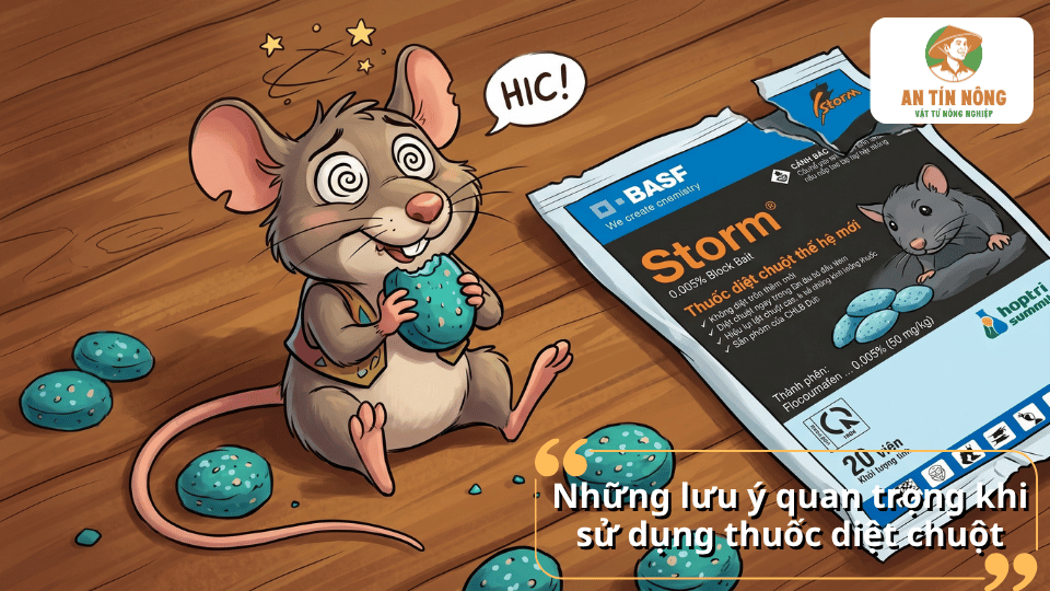 Những lưu ý quan trọng khi sử dụng thuốc diệt chuột để đảm bảo hiệu quả, hạn chế ngộ độc và bảo vệ người, vật nuôi cùng môi trường.