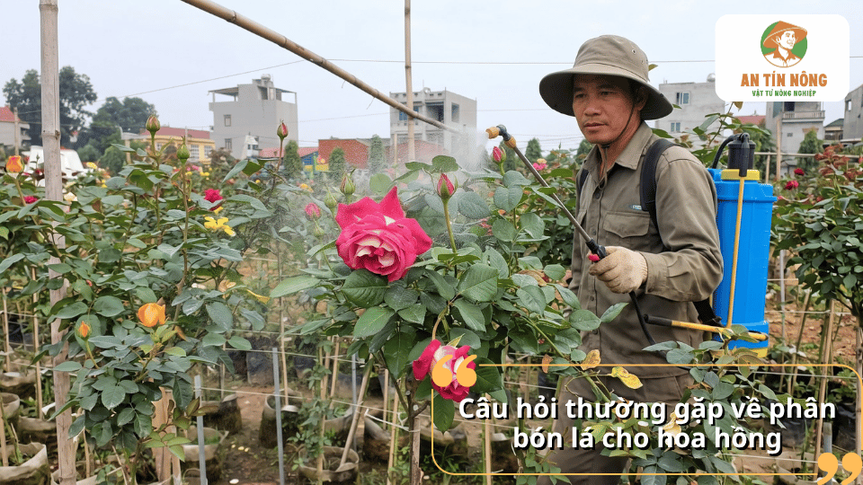 Câu hỏi thường gặp về phân bón lá cho hoa hồng, giải đáp những vấn đề cần lưu ý khi sử dụng và chăm sóc cây.